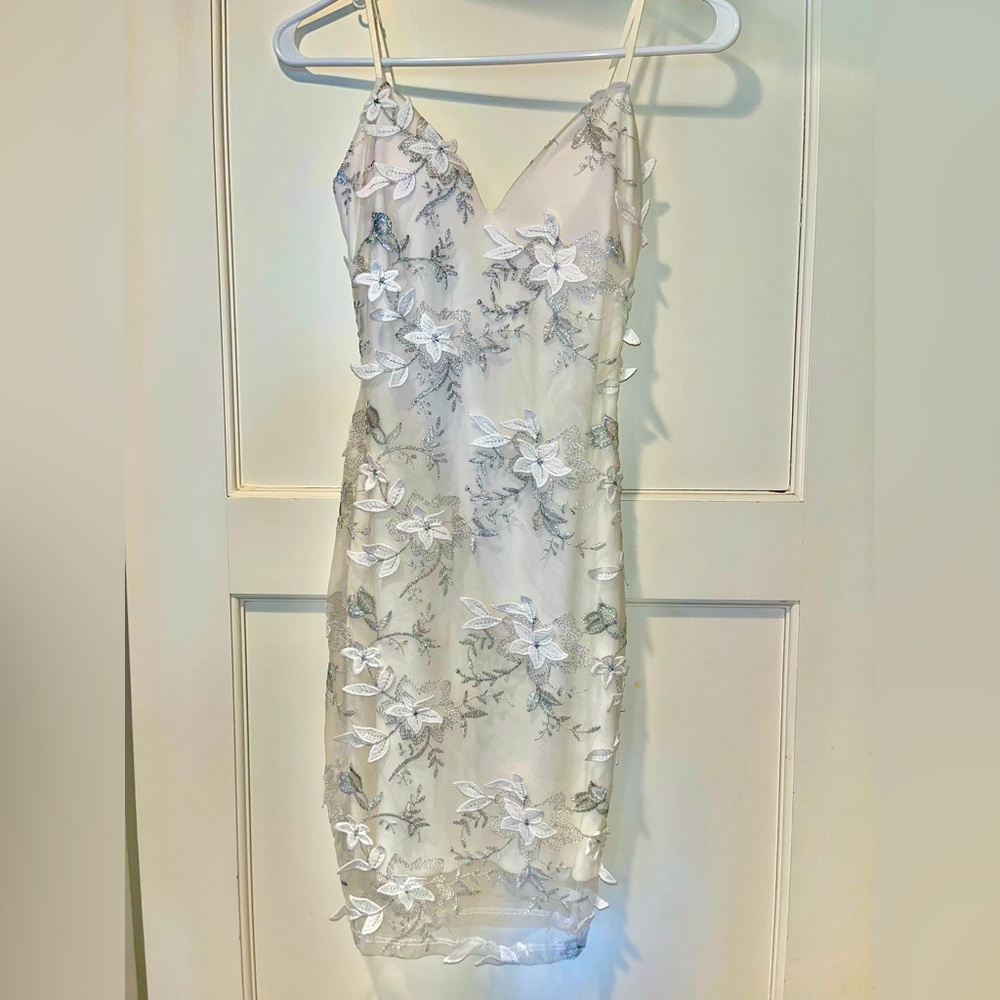 Floral White Dress
